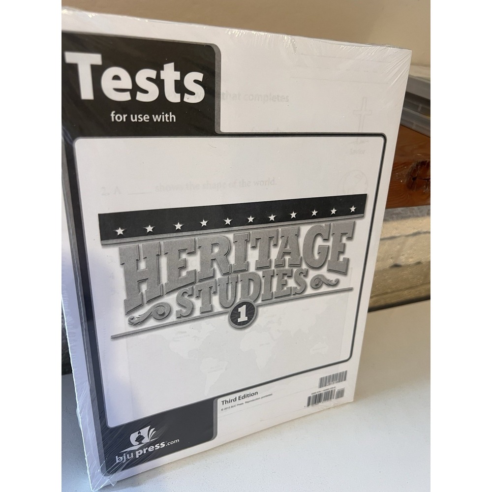 BJU Press Heritage Studies 1 Tests, Third Edition, Brand New Homeschooling